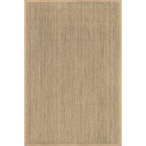 Elijah Seagrass with Border Beige 10 ft. x 14 ft. Area Rug