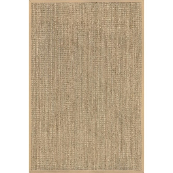 Elijah Seagrass with Border Beige 10 ft. x 14 ft. Area Rug