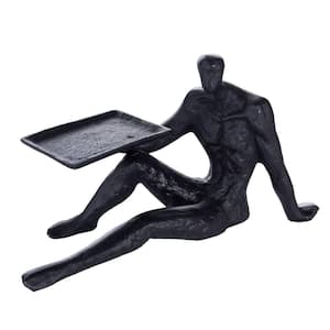 Dann Foley - Figural Sculpture with Tray - Black Cast Aluminum