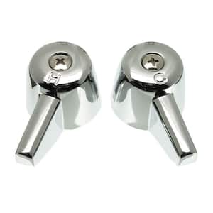 Pair of Handles for Central Faucets in Chrome
