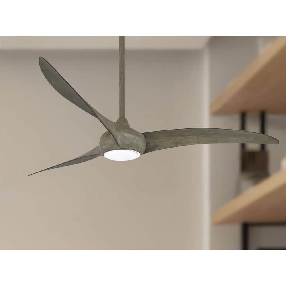 MINKA-AIRE Light Wave 65 in. Integrated LED Indoor Driftwood