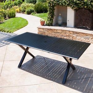 Exuma Black Aluminum Outdoor Dining Table