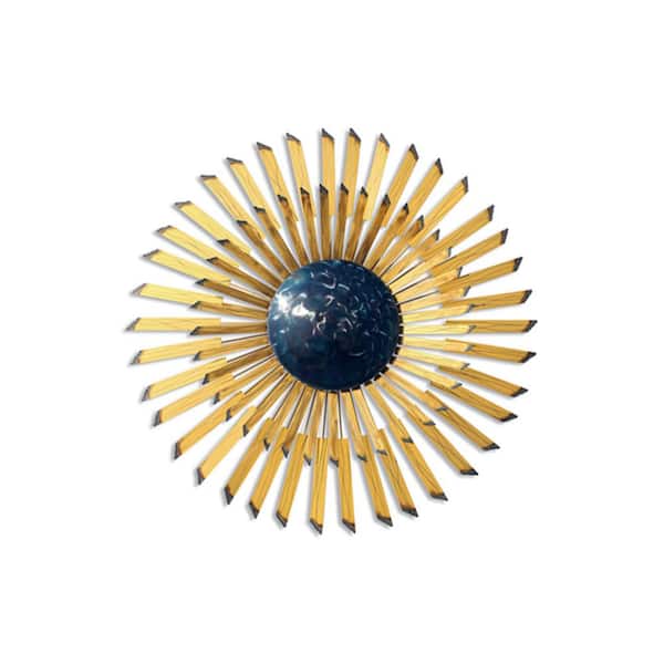 PETERSON ARTWARES 37.8 in. x 37.8 in. x 3.1 in. World Harmony Metal Wall Mountable Original Artwork