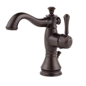 Cassidy Single Hole Single-Handle Bathroom Faucet with Metal Drain Assembly in Venetian Bronze
