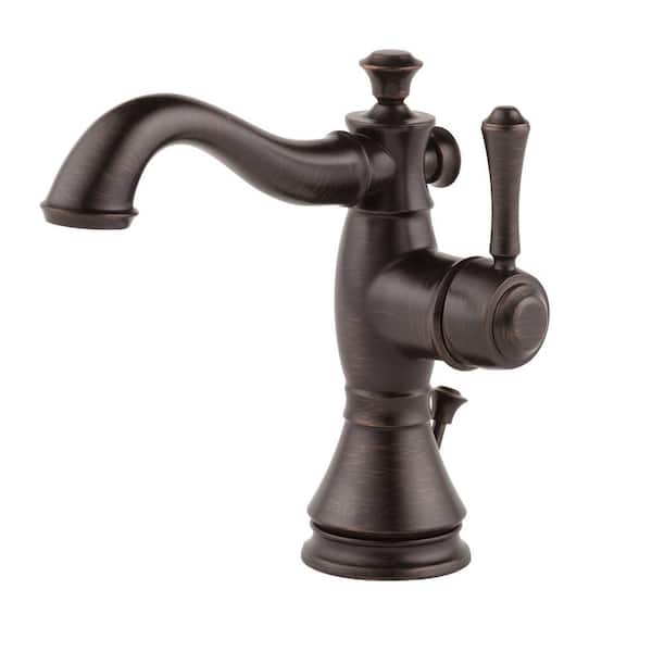 Delta Cassidy Single Hole Single-Handle Bathroom Faucet with Metal Drain Assembly in Venetian Bronze