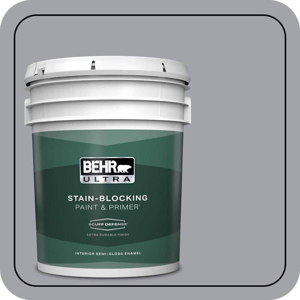 5 gal. #N530-4 Power Gray Extra Durable Semi-Gloss Enamel Interior Paint & Primer price history on PriceWatchPro