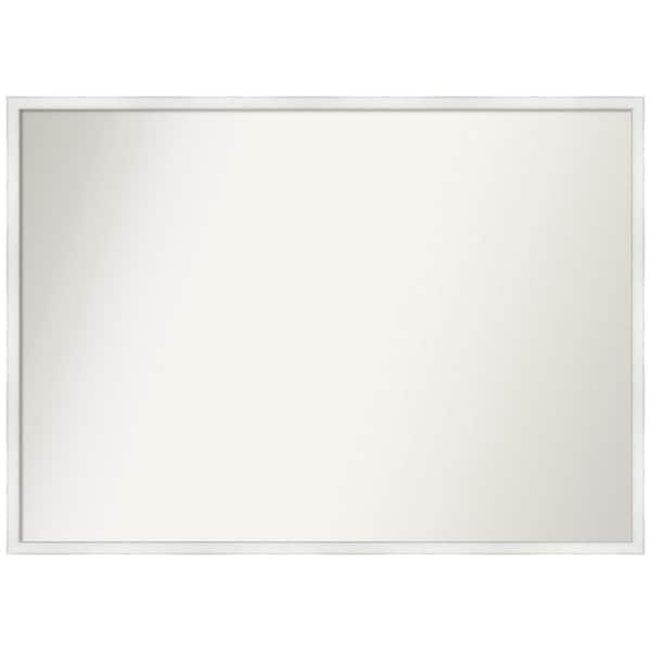 Amanti Art Breeze Distressed White 39 in. W x 28 in. H Rectangle Non-Beveled Wood Framed Wall Mirror in White