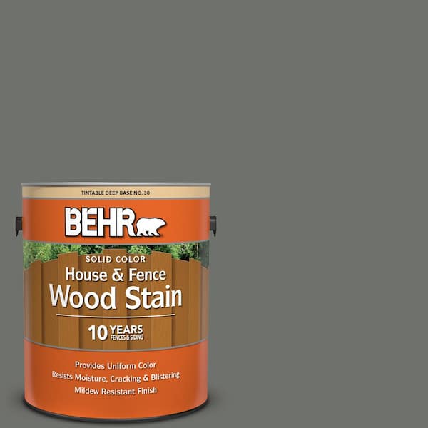 BEHR 1 gal. #SC-131 Pewter Solid Color House and Fence Exterior Wood Stain
