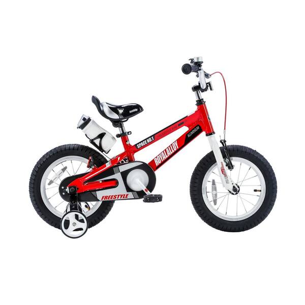 Royalbaby 12 in. Wheels Space No. 1 Kid's Bike, Boy's Bikes and Girl's Bikes, Light Weight Aluminum with Training Wheels in Red