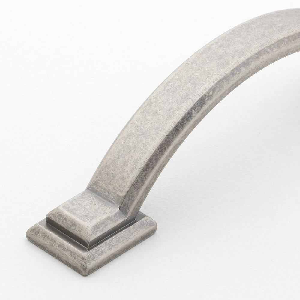 Weathered Nickel Arched Square Cabinet Pull with Mounting Hardware