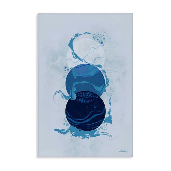 Stupell Industries Circles with Swirling Water by Ishita Banerjee Unframed Abstract Graphic Art Print 30 in. x 20 in.