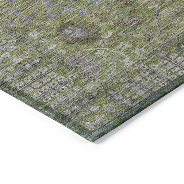 Chantille Machine Washable Indoor/Outdoor Abstract ACN2231 Aloe 2 ft. 6 in. x 3 ft. 10 in. Area Rug