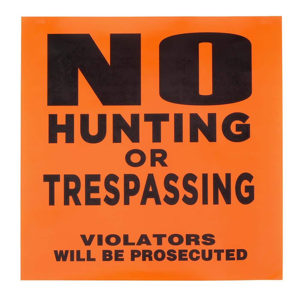 (25-Pack) 11 in. x 11 in. Plastic No Hunting or No Trespassing Sign price history on PriceWatchPro