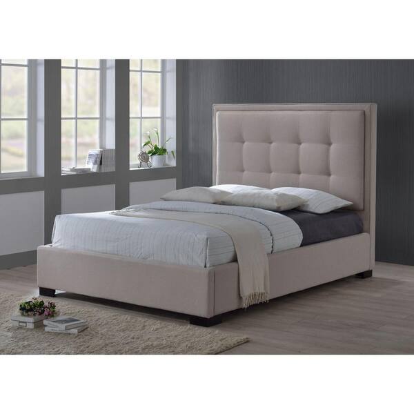 luxeo Montecito Khaki Queen Upholstered Bed