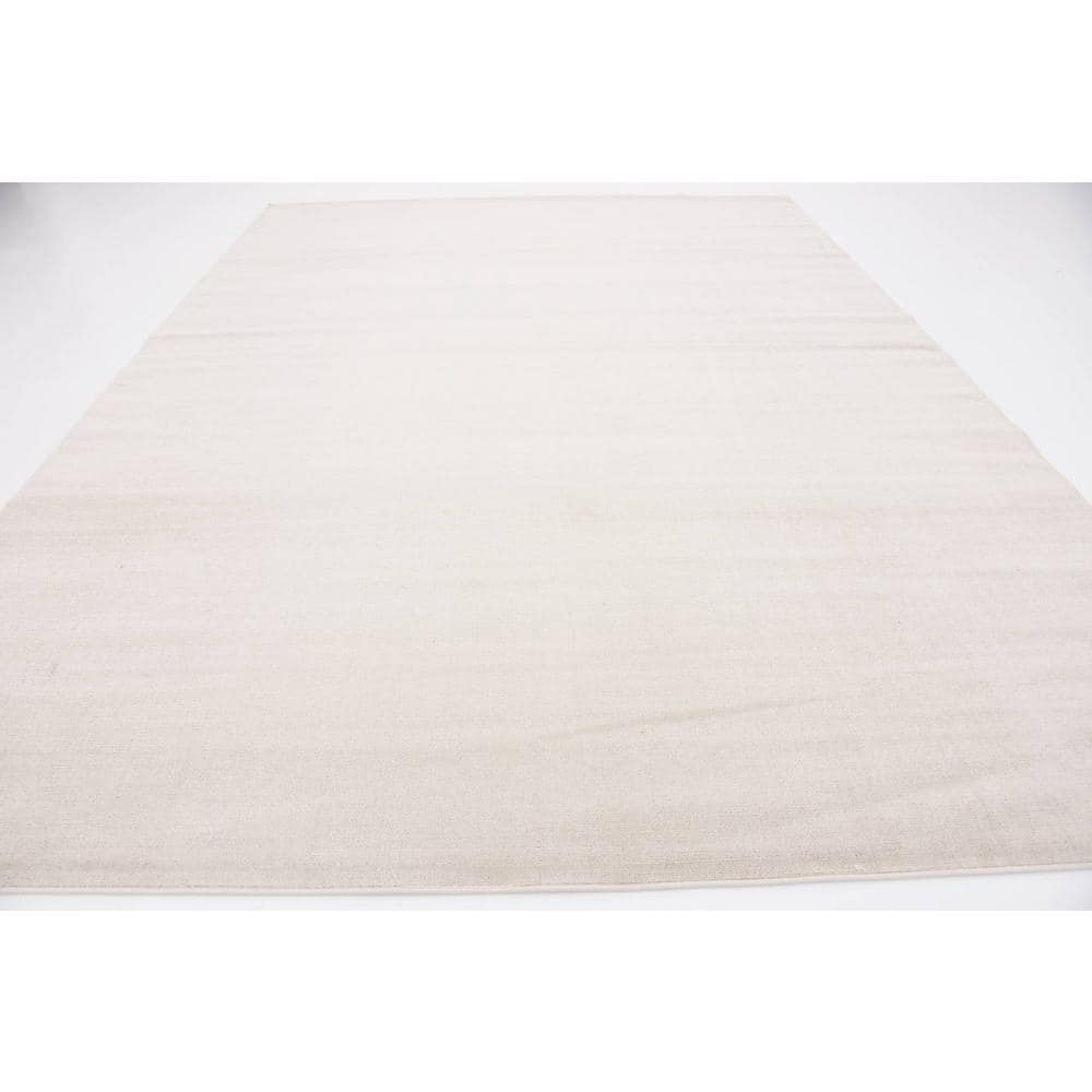 Beige Synthetic Rectangular 9' x 12' Easy Care Area Rug