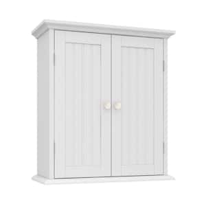 21.1 in. W x 8.8 in. D x 24 in. H White Bathroom Over The Toilet Wall Cabinet