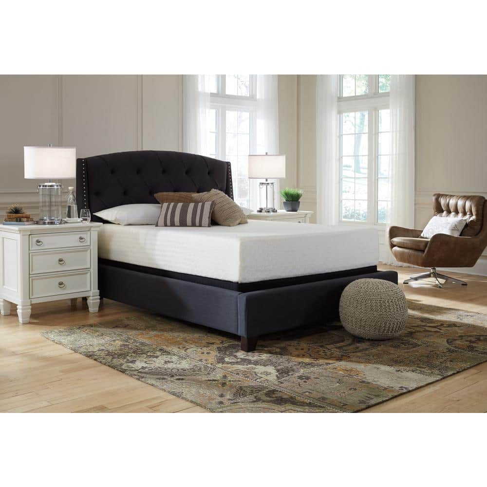 Contemporary White Twin Memory Foam Mattress 12-Inch