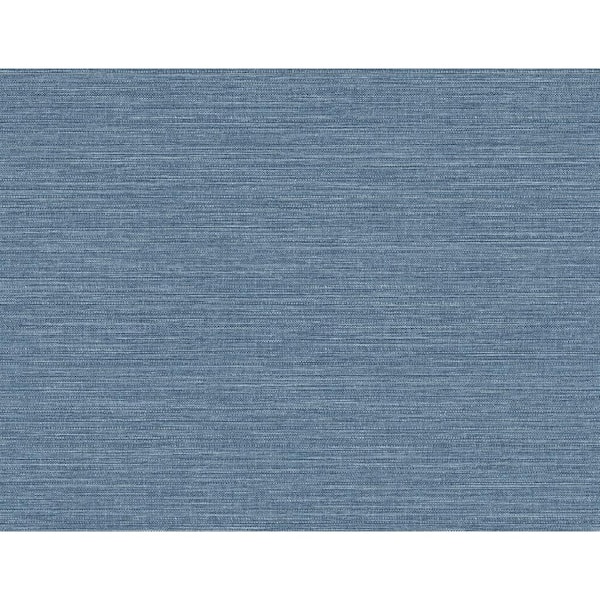 CASA MIA Grasscloth Effect Medium Bleu Paper Non-Pasted Strippable Wallpaper Roll (Cover 60.75 sq. ft.)