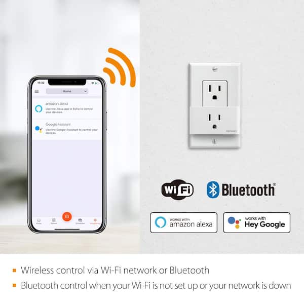 Wifi Switch Compatible with Alexa Echo& Google Home,Tuya Smart Plug Remote Control Smart Life Outlet for Smart Home Life DWFeng Wifi Smart Plug 2 Packs