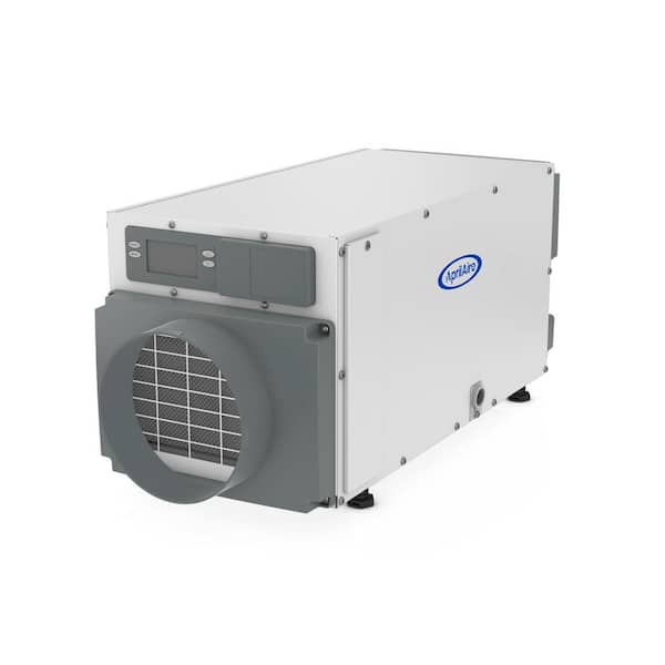 AprilAire E070 70 pt. 2,200 sq. ft. Bucketless Dehumidifier in Gray with Compact Size for Crawl Space Installation