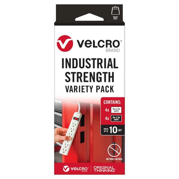 Velcro Brand Industrial Strength Fasteners , Stick-On Adhesive , Professional Grade Heavy Duty Strength Holds Up to 10 lbs on Smooth Surfaces , Indoor