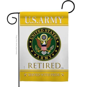 13 in. x 18.5 in. US Army Retired Garden Flag Double-Sided Armed Forces Decorative Vertical Flags