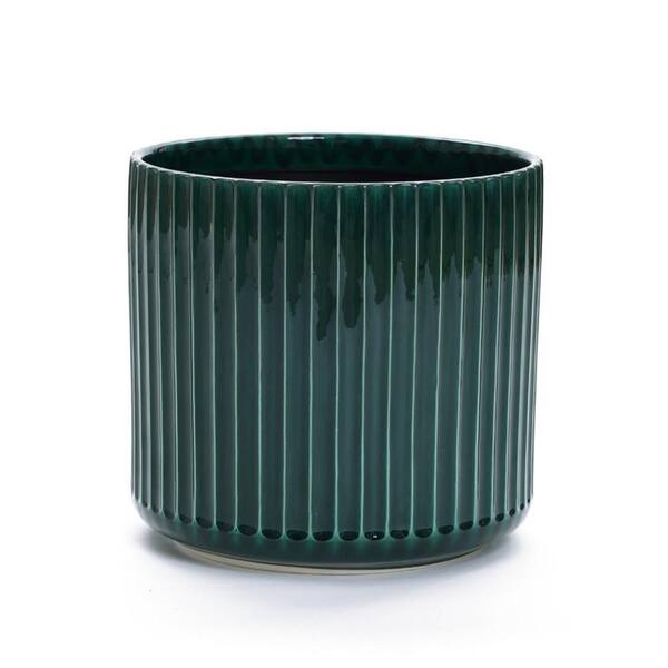 Large Distressed And Ribbed Flower Pot Planter Large Distressed And Ribbed Flower Pot Planter