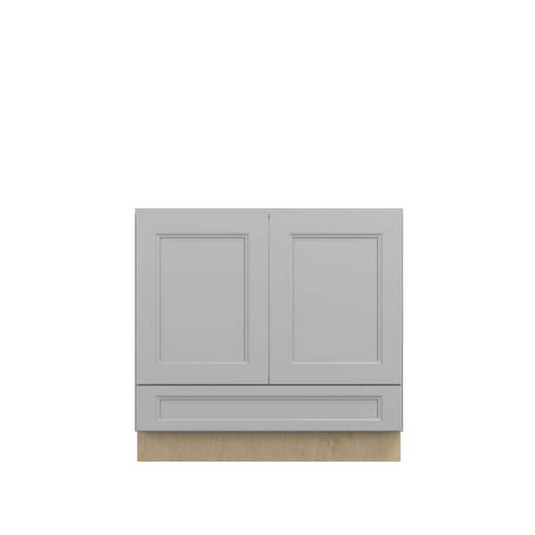 Kunal Kitchens Rockingham Recessed 36 in. W x 34.5 in. H x 21 in. D in Painted Stratus Plywood Assembled Bath Base w/Bottom Drawer
