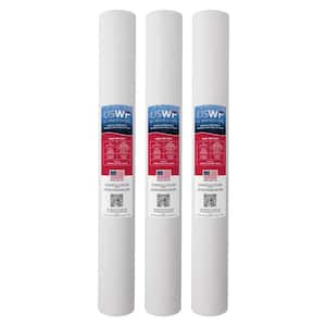 1 Mic 20 in. x 2.5 in. Melt Blown Polypropylene Sediment Whole House Water Filter Cartridge (3-Pack)