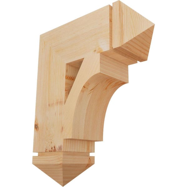 Ekena Millwork 5.5 in. x 22 in. x 18 in. Douglas Fir Westlake Arts and Crafts Smooth Bracket