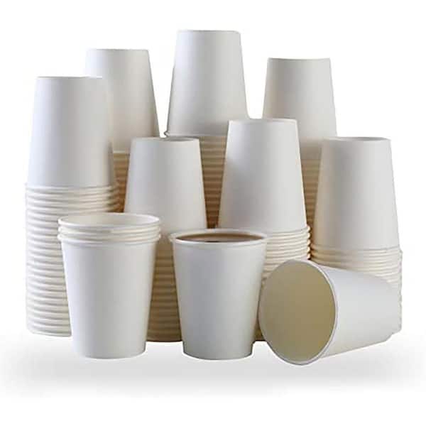 3 in. White Family Disposable Paper Hot Coffee Cups Disposable Cups (100 Per Case)