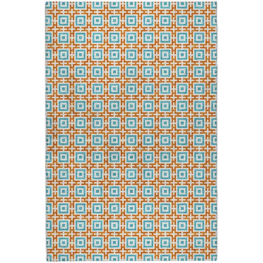 Dream Shag Premium Machine Washable Abstract ADS139 Orange 9 ft. x 12 ft. Area Rug price history on PriceWatchPro