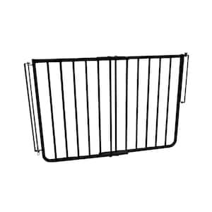 30 in. H x 27 in. to 42.5 in. W x 2 in. D Stairway Special Safety Gate in Black