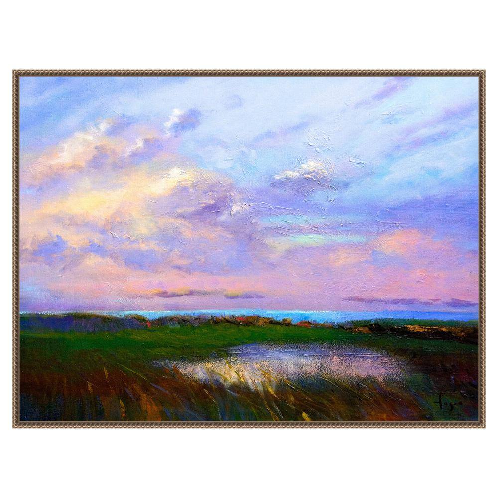 Dorothy Fagan Beaded Framed Nature Vista Canvas Print