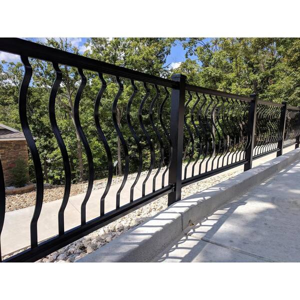 Hammered Black Contractor Handrail 6ft x 42in Alum Commercial Railing 