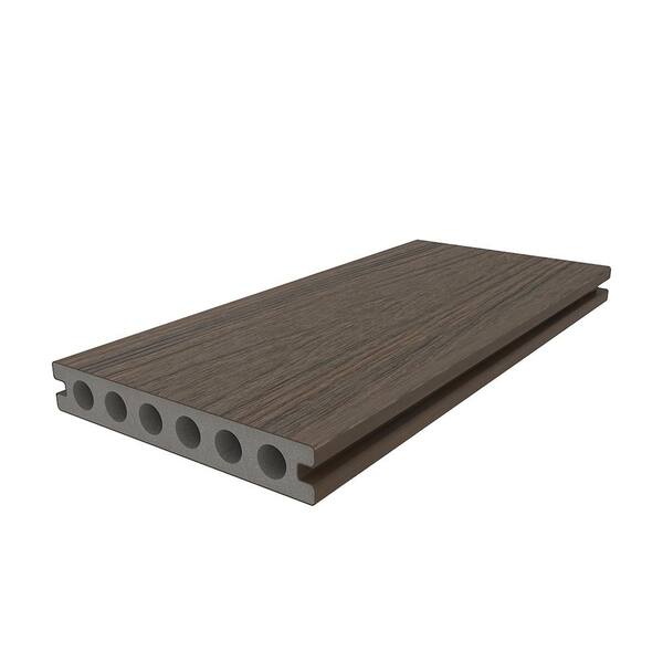 NewTechWood UltraShield Naturale Voyager 1 in. x 6 in. x 1 ft. Brazilian Ipe Hollow Composite Decking Board Sample