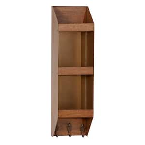 Brown 3 Shelves Wood Wall Shelf (Set of 3)