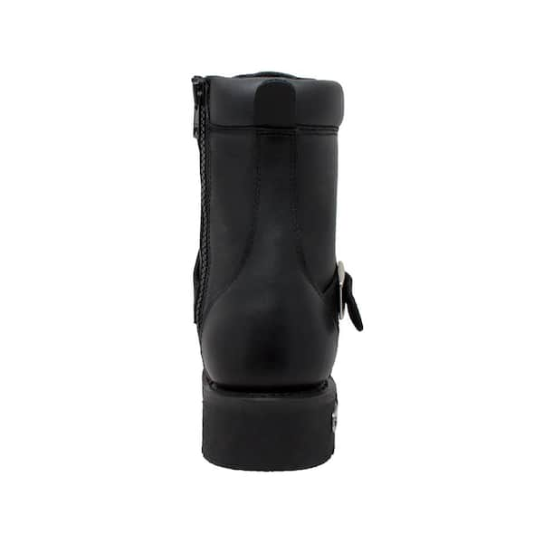 Mens leather 2024 biker boots uk