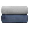 Nautica Ultra Plush Gray Solid Twin Woven Blanket USHSEE1106040