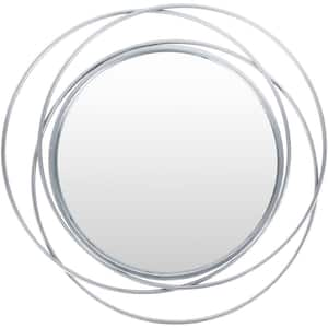 Kael 24 in. x 24 in. Silver Framed Decorative Mirror