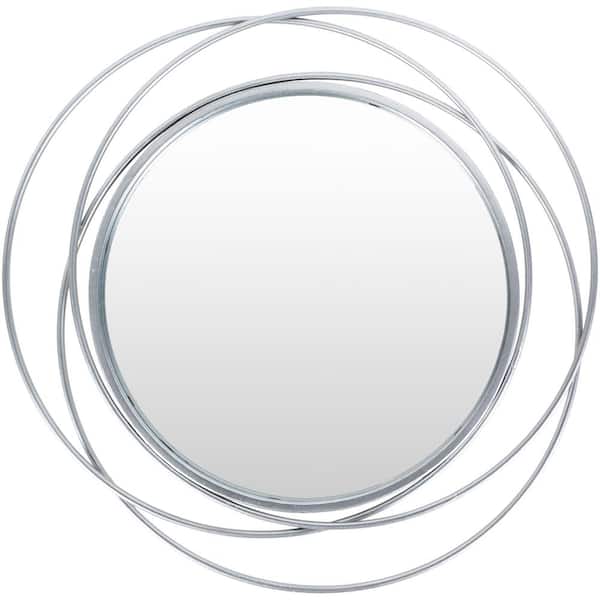 Livabliss Kael 24 in. x 24 in. Silver Framed Decorative Mirror