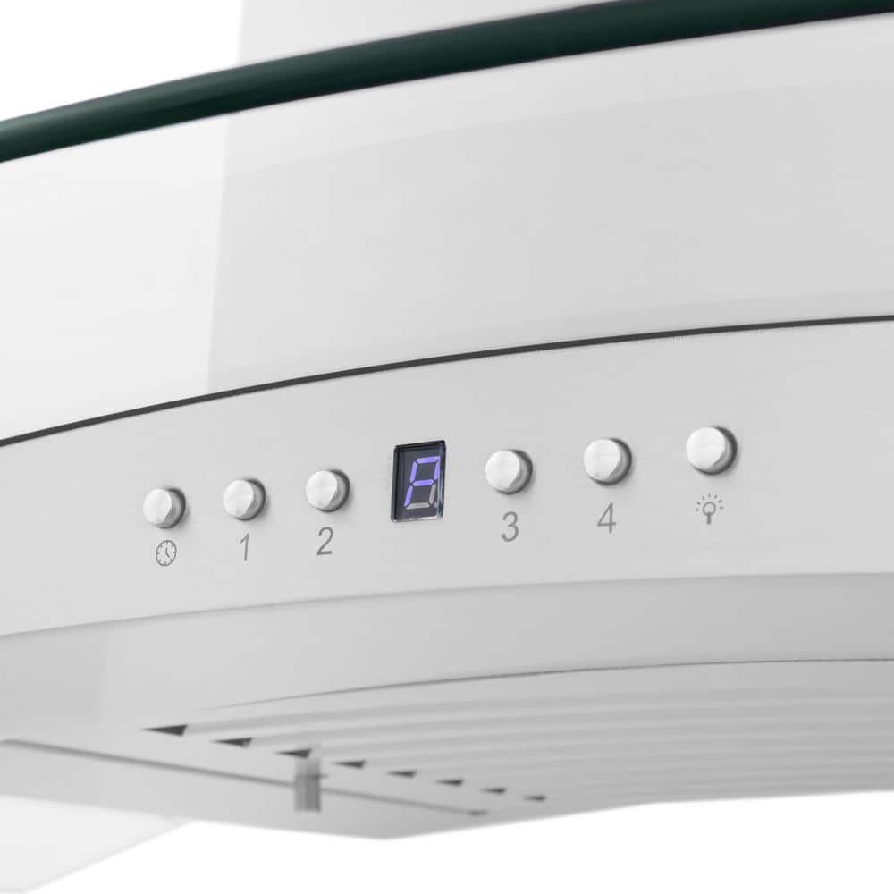 30" Stainless Steel and Glass Convertible Wall Mount Range Hood