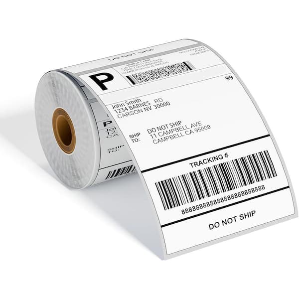 4 x 6 Thermal Shipping Address Labels 250 Labels Roll Compatible with Thermal Printers Scratch Resistant Adhesive