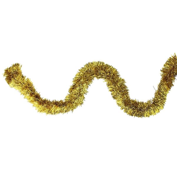 Northlight 50 ft. Unlit Traditional Shiny Gold Christmas Foil Tinsel Garland