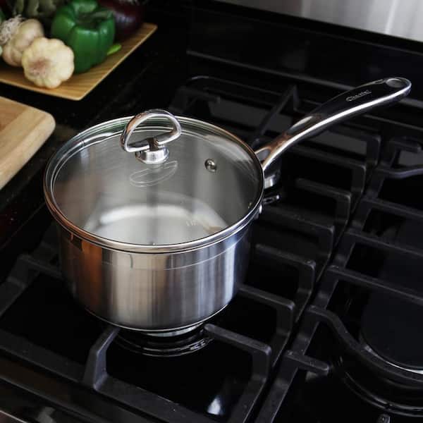 VENTION Sauce Pan with Pour Spout, Stainless Steel Pot with Lid, 2 Quart  Cooking Pot
