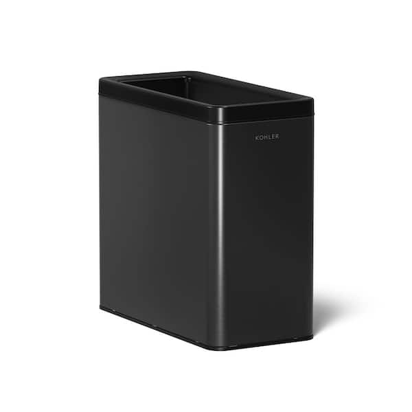 KOHLER Dual 5.5 Gal. Black Compartment Trash Can K-20956-BST - The