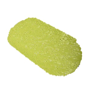 Bubbles Non-Slip Oval Bathtub Mat Solid Lime Green 28 L x 15 W