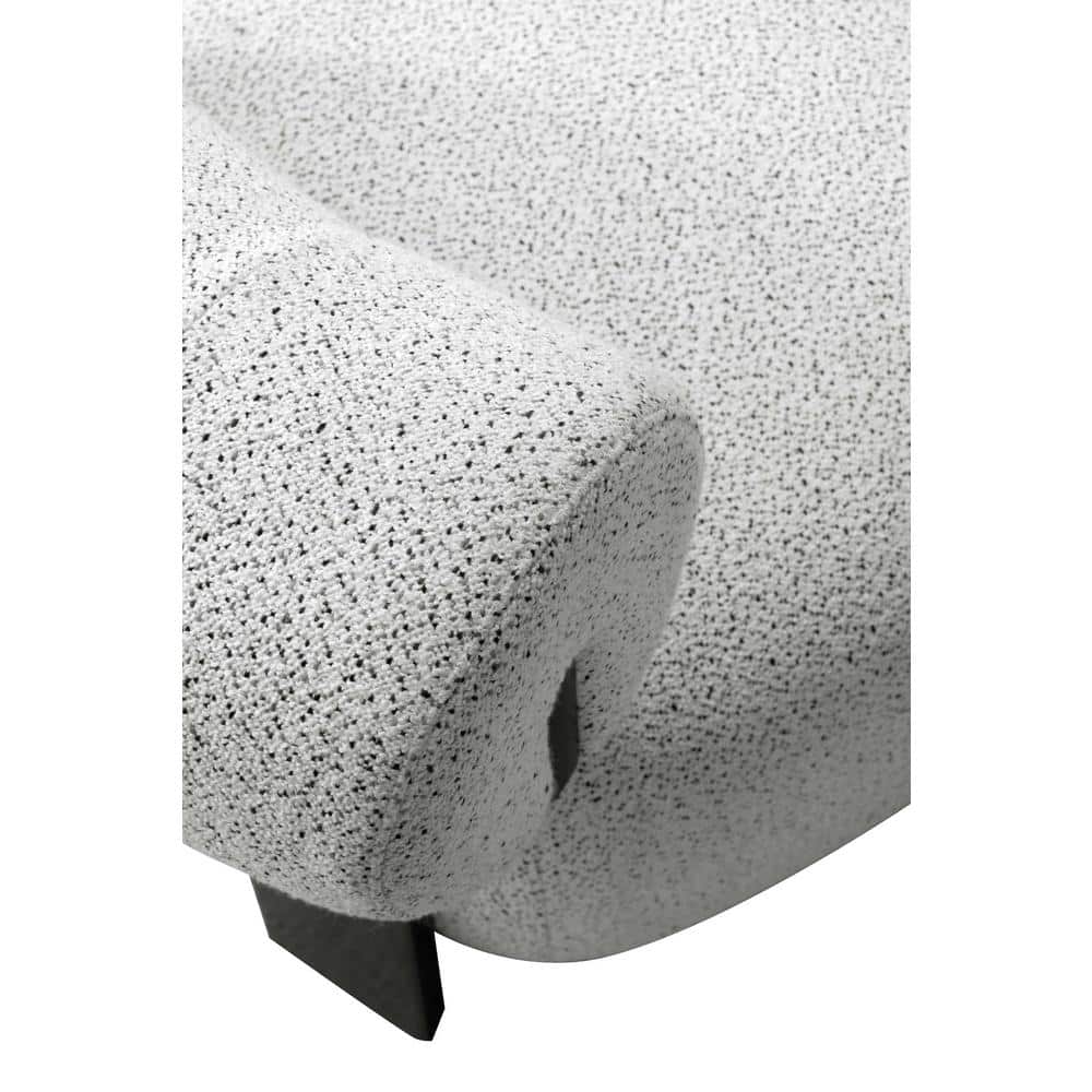 Bartow Black and White Faux Leather Barrel Accent Chair