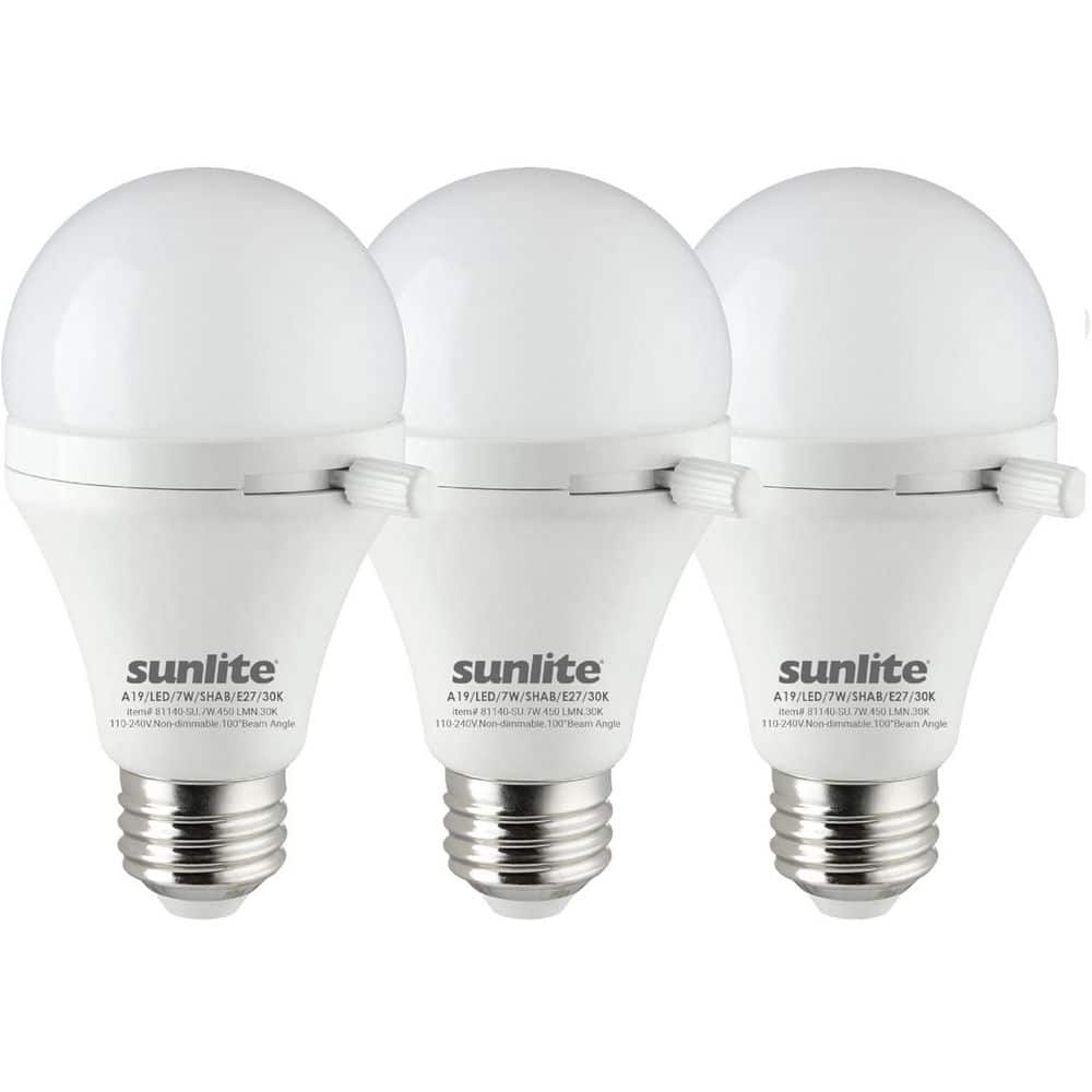 40-Watt Equivalent A19 Shabbat Shabbos Permissible, E26 Medium Base, LED Light Bulb in Bright White 3000K (3-Pack) price history on PriceWatchPro
