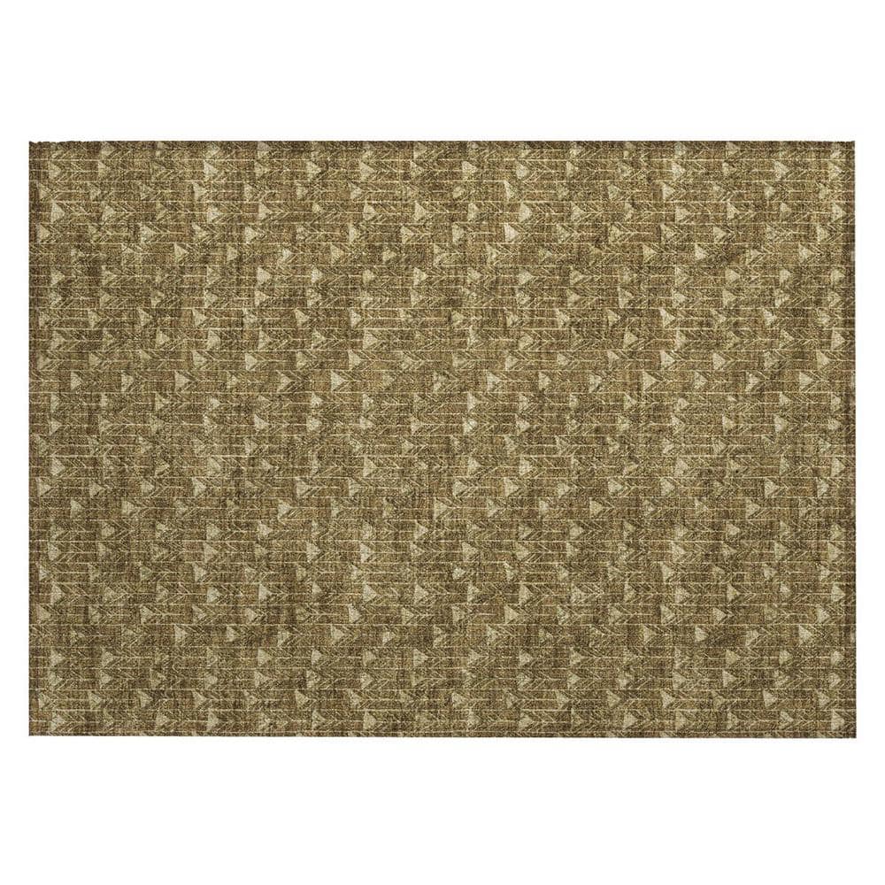 Brown 2 ft. x 3 ft. Geometric Indoor/Outdoor Area Rug price history on PriceWatchPro